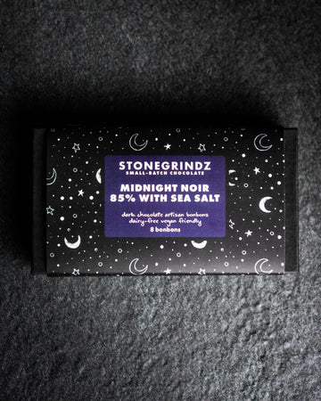 85% Midnight Noir & Maldon Sea Salt Truffles 8 Pack *MIDNIGHT VALENTINES LIMITED RELEASE*